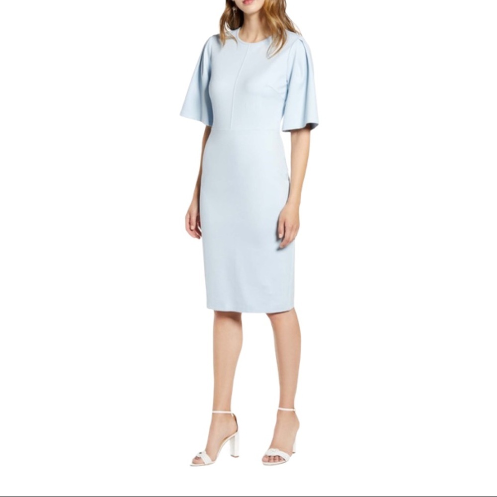 NEW Rachel Parcell Flutter Sleeve Ponte Dress